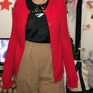 APC Paris Candy Red Cardigan